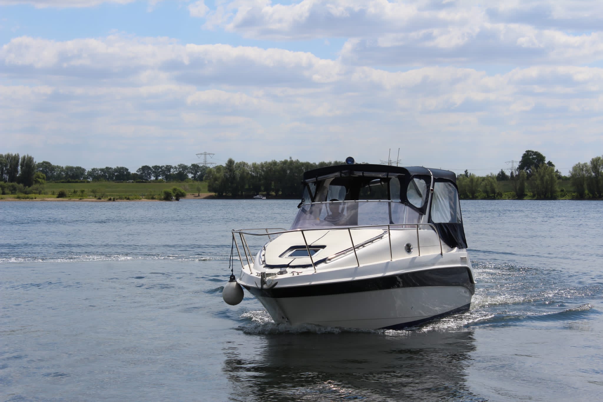Speedboat front view